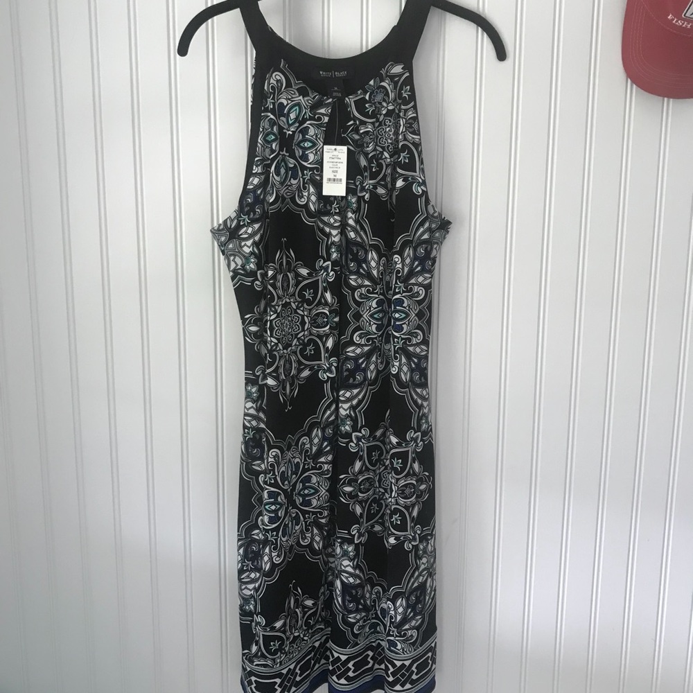 White House black market keyhole printed dress